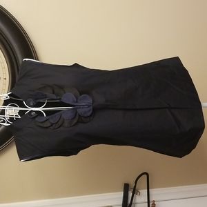 Women's J. Crew navy and black silk blend top